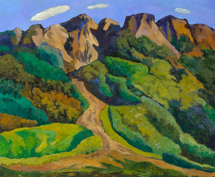 Rio Del Mar Cliffs #2, Painting of California, Oil on canvas, Mary Alice Copp